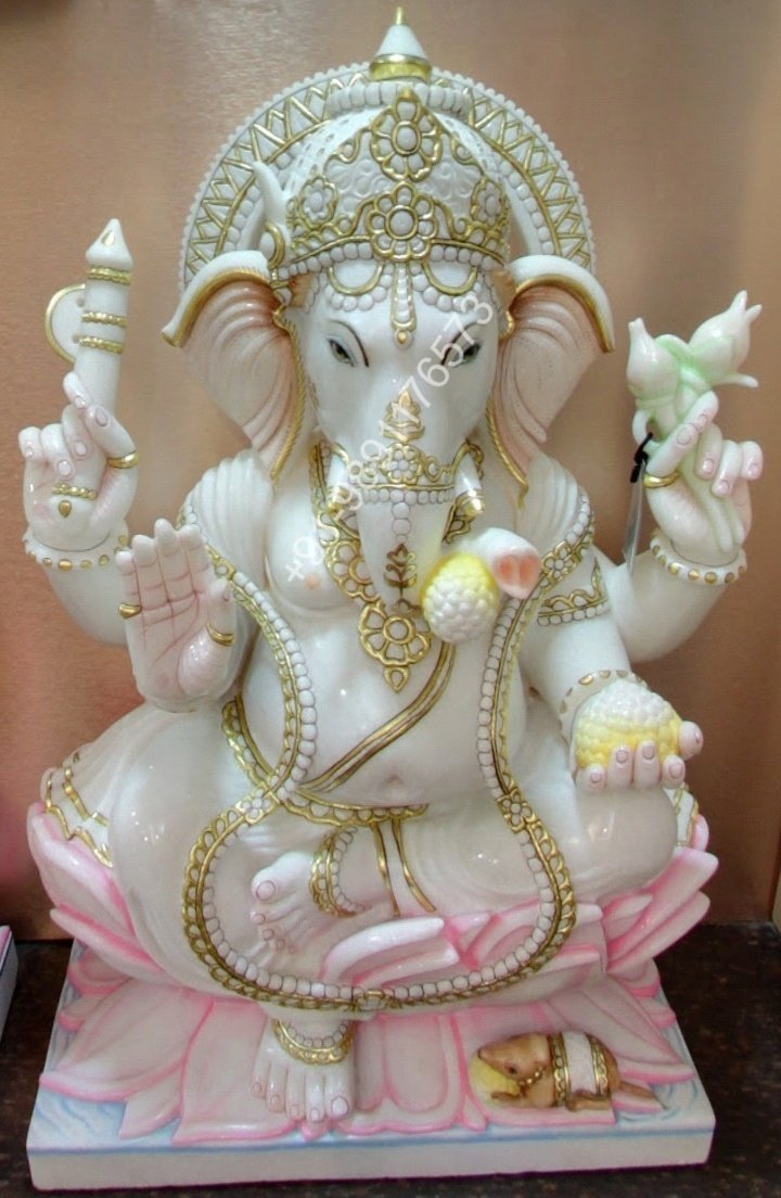 GANESHA STATUE 2 FEET MAKRANA MARBLE