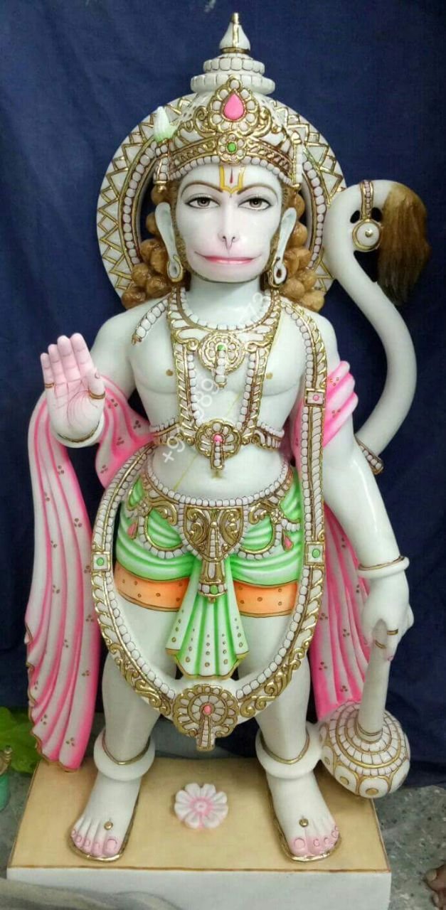 MAKRANA 4 FEET HANUMAN JI STANDING