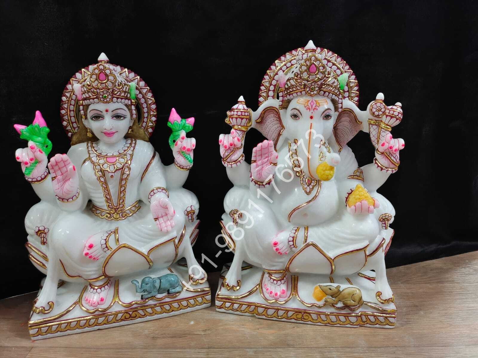 VIETNAM MARBLE 15 INCH LATCHMI GANESHA