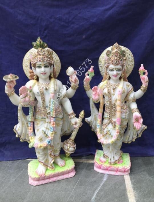 VIETNAM MARBLE 3 FEET VISHNU LATCHMI