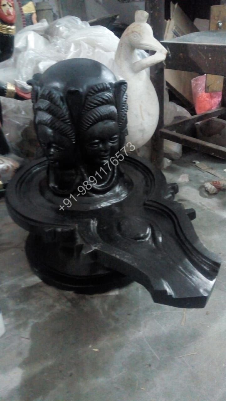 Four Face Shivling In Black