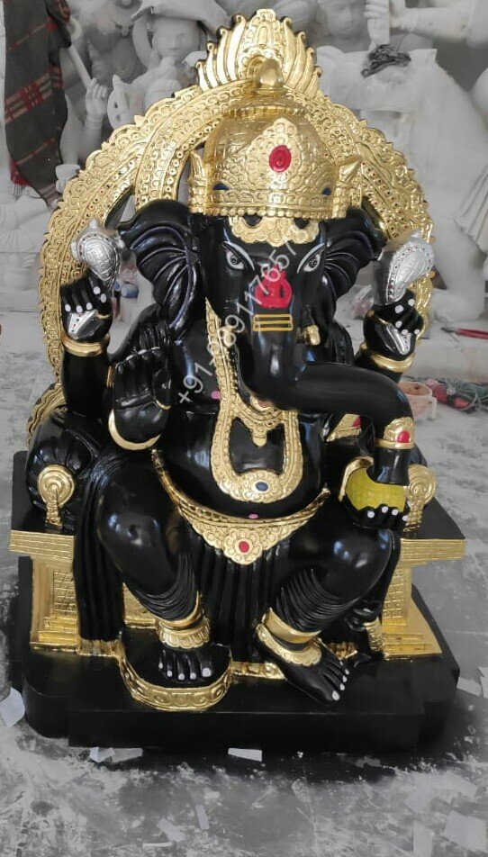 Ganesha 3 Feet Black Marble