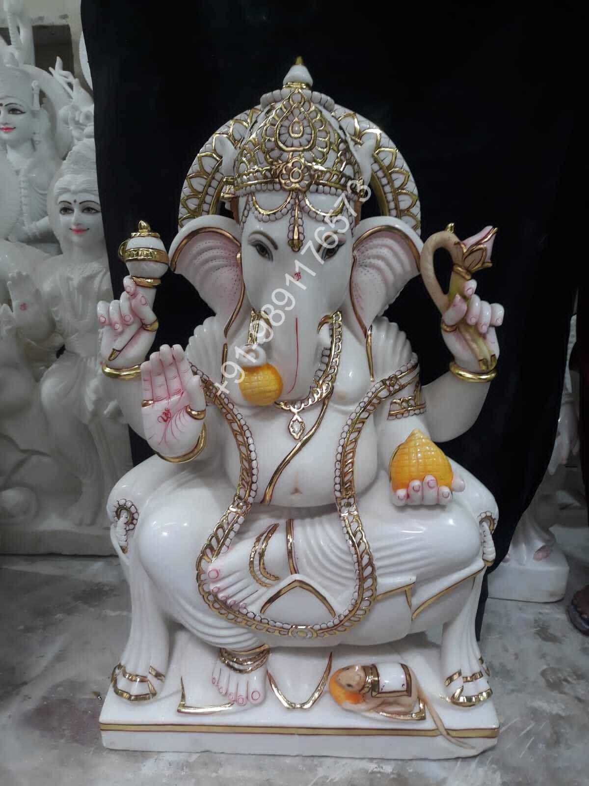 Ganesha 3 Feet Makrana Marble