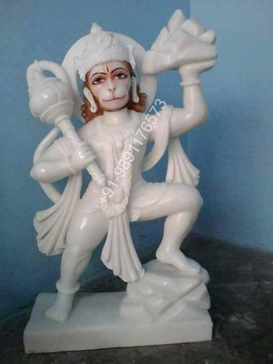 Hanuman Ji White Marble 2 Feet