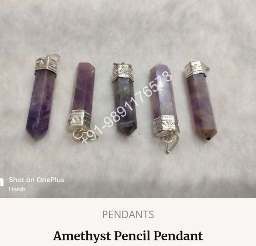 Amethyst Pencil Pendant