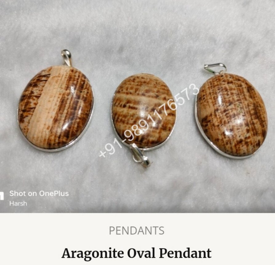 Aragonite Oval Pendant
